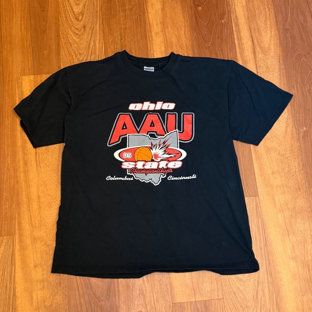 Vintage Y2K 2005 Ohio AAU State Championships Graphic T-Shirt Men's Size XL